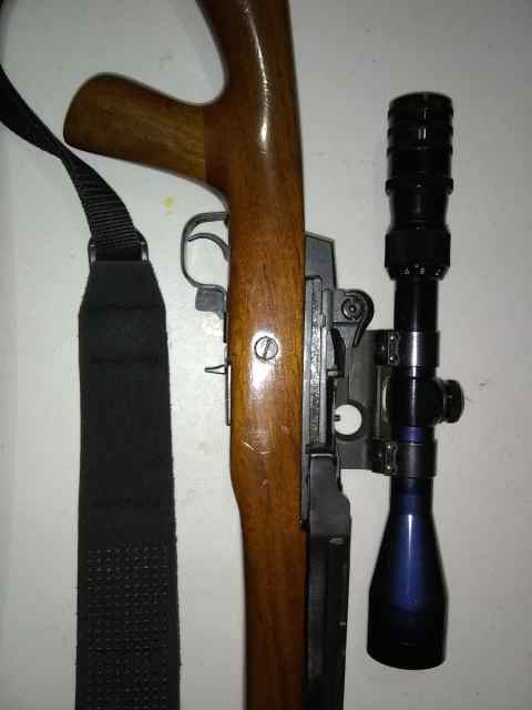 Ruger mini 14 .223 wood pistol grip stock w/scope