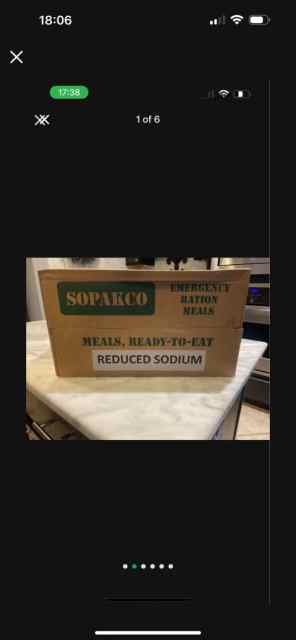 MRE Emergency ration meals