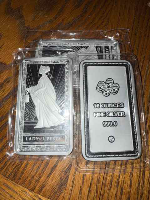 PAMP Lady of Liberty 10oz silver Bar / Bullion