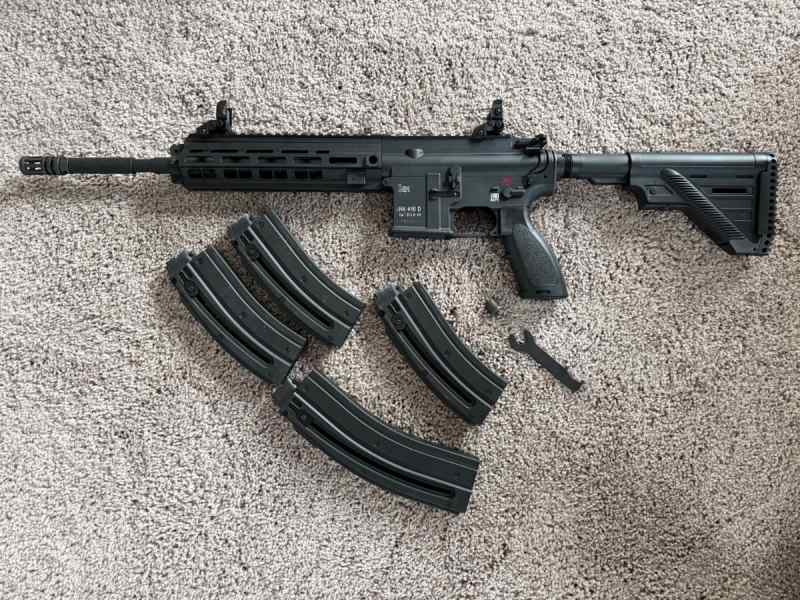 H&amp;K 416 22LR +3 extra mags