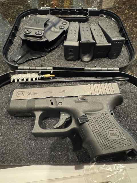 GLOCK 26 Gen 4 9mm with Trijicon Night Sights