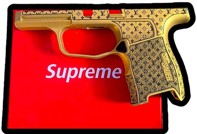 Sig Sauer P365 Grip Louis Vuitton Gold