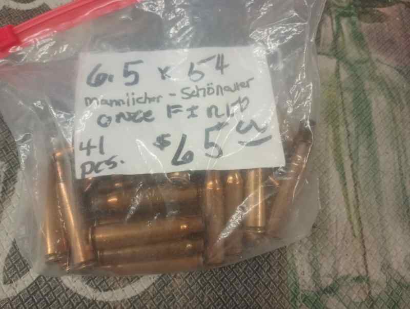 6.5 x 54 mannlicher - schonaller once fired