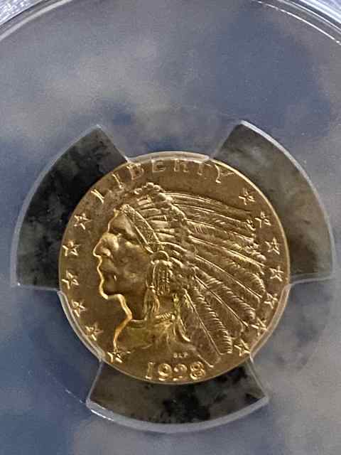 1928 2 1/2 dollar gold Indian head. 