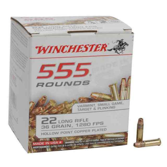 Winchester .22 Long Rifle 36gr Hollow Point ammo