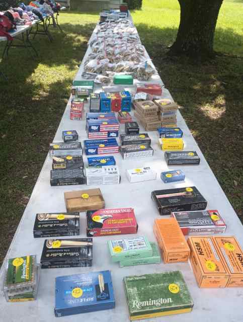 Reloading supplies/ ammo plus yard sale