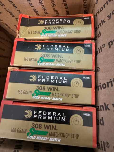 Federal Premium 308 Win Match King 168g gold medal