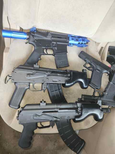 Micro 556 arp, mythical micro dracos, glock 45 mos