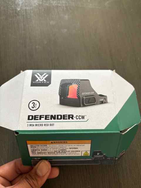 Vortex defender ccw need gone today
