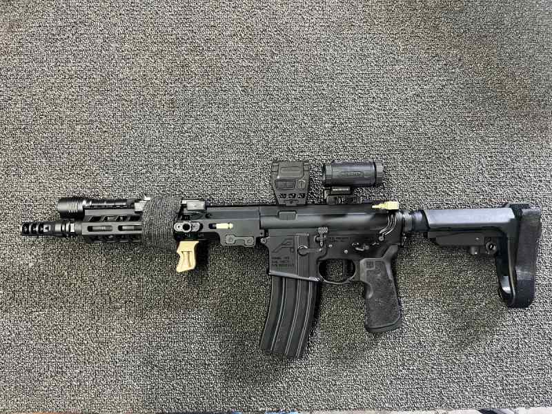 10.5” Geissele/Aero/Fn Ar pistol 5.56