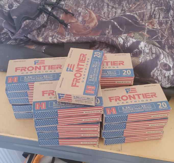 Frontier 5.56 Match 55GR (400 RDS) $0.45 per RND