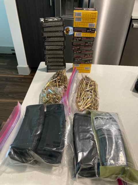 5.56 and magazines lot