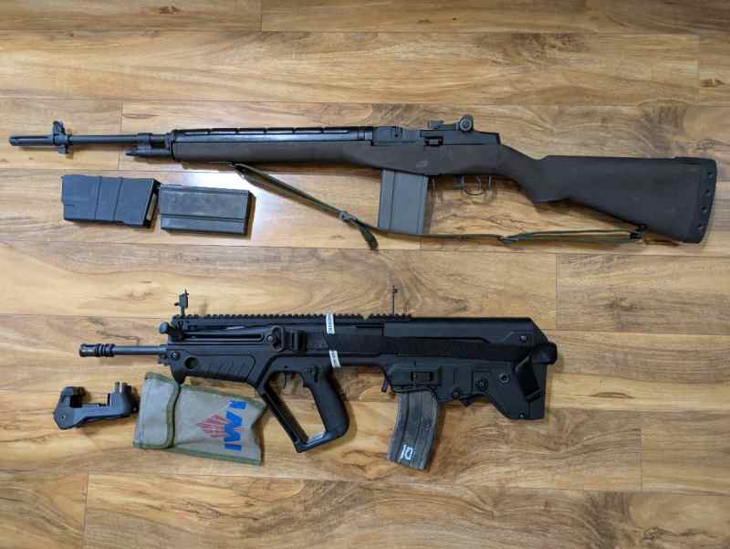 IWI Tavor SAR and PreBan Springfield M1A 