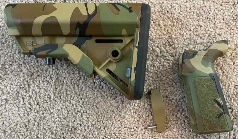 B5 Multicam Stock Grip and Trigger Guard