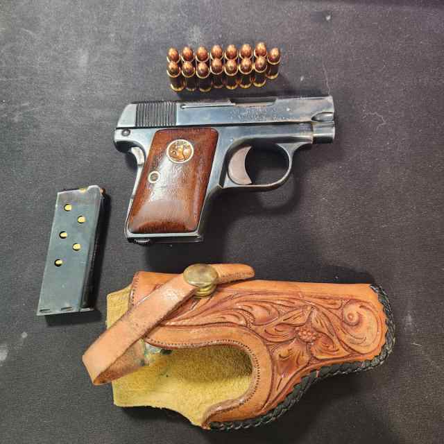 Colt 1908 .25 Cal Pocket Pistol with Holster, Mag