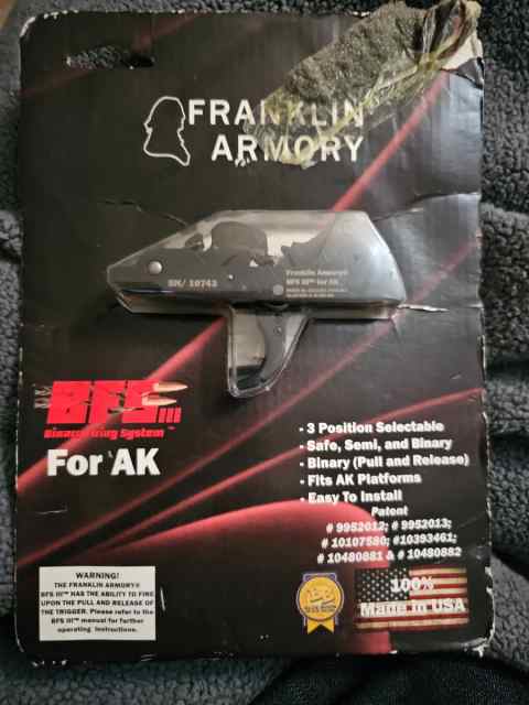 Franklin armory bfs 3 for ak $380