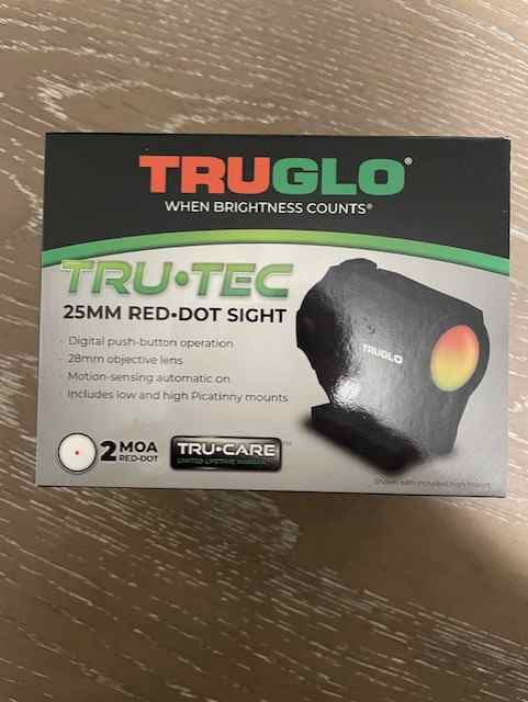 TRUGLOW TUE-TEC 25MM RED DOT 2MOA BNIB - $75.00 
