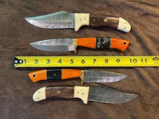 Custom-made Damascus knives