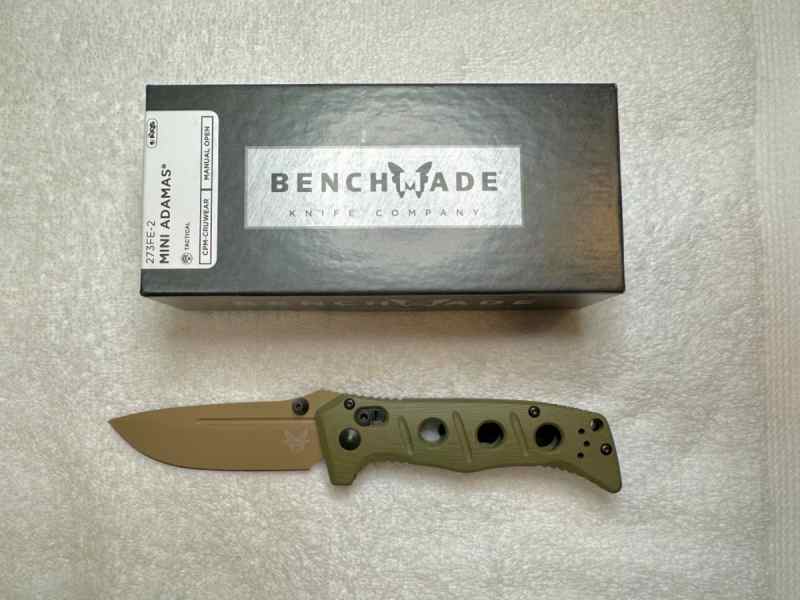 New Benchmade Mini Adamas OD Green Drop-Point