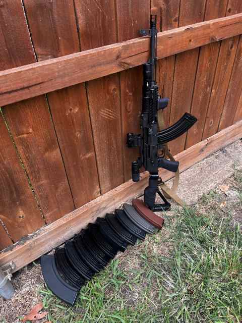 Ak wasr with every mod and lots of ammo n mags