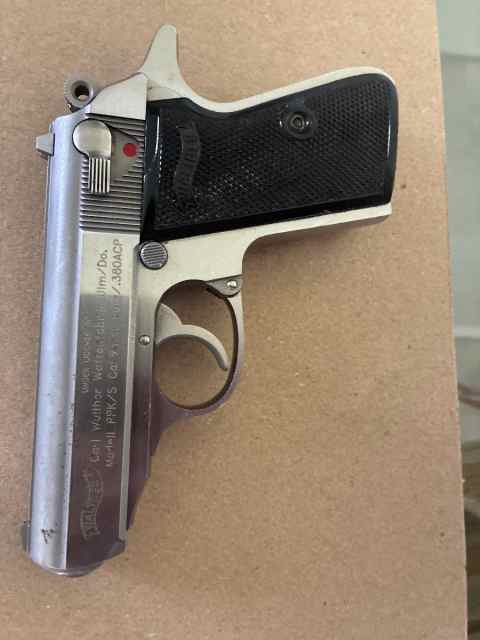 Walther Pk/S .380 cal silver