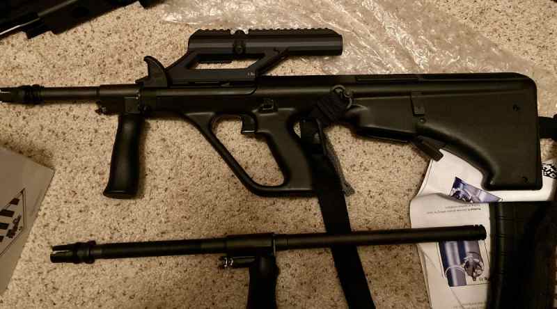 Steyr aug factory 300blk w/5.56 barrel &amp; upgrades