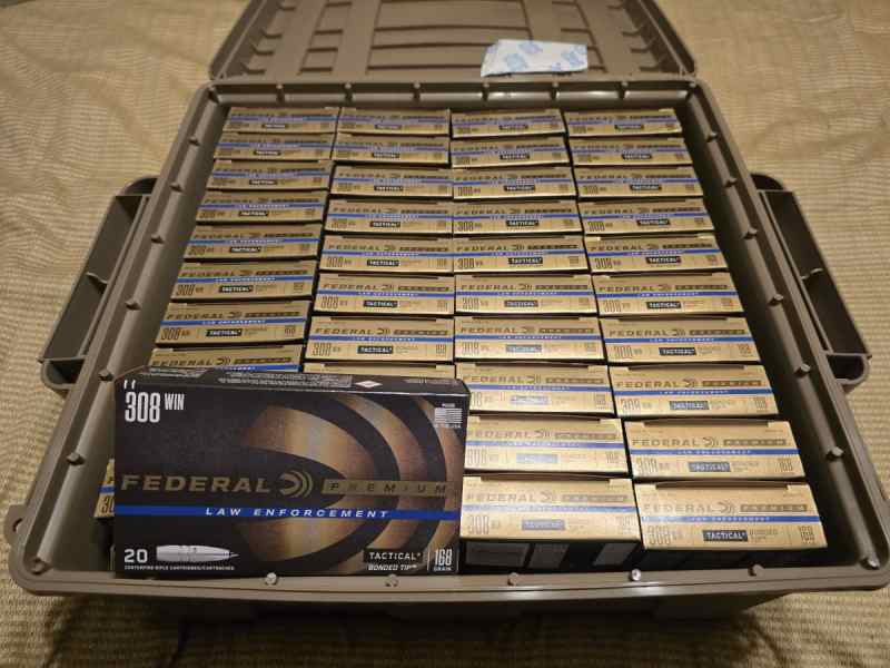 7.62x51 168GR Federal Tactical Bonded (LE308TT2)