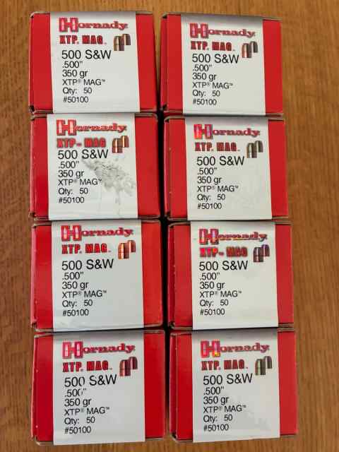 Hornady 500 S&amp;W Mag XTP Bullets &amp; Cartridge Cases