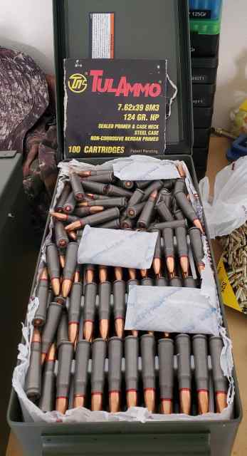 Tul Ammo 7.62x39 8M3 124Gr (1000 RDS) $0.40 per RD