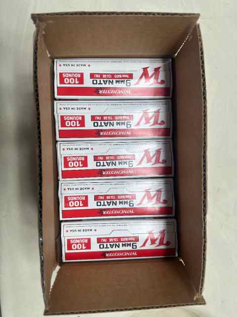 1000 rounds 9mm NATO 124 Grain