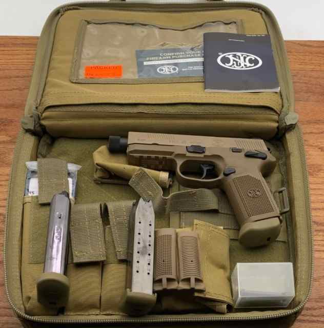 FN FNX-45 TACTICAL ORIG FDE CASE.45 ACP THREADED B