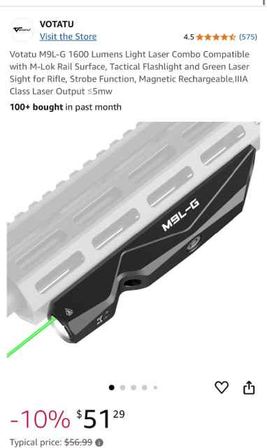 Light and laser mlok tactical light 