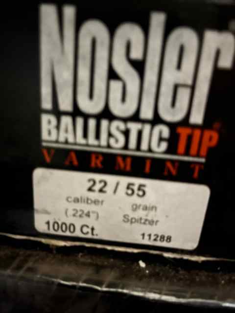 Nosler Ballistic tip bullets 22/55