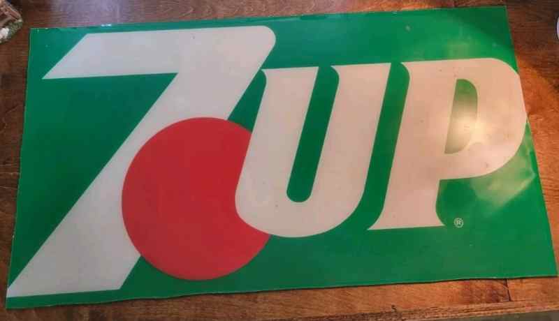 Vintage 7UP sign 36x19