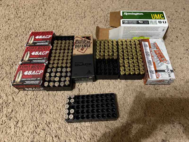 FS - 45 ACP ammo JHP &amp; FMJ