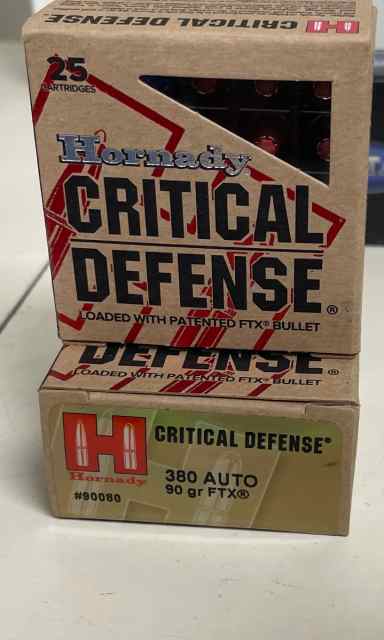 Hornady Critical Defense 90 GR FTX 380 Auto 50 Rnd