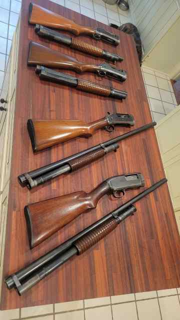Winchester take-down model 1897 &amp; 12 Shotguns