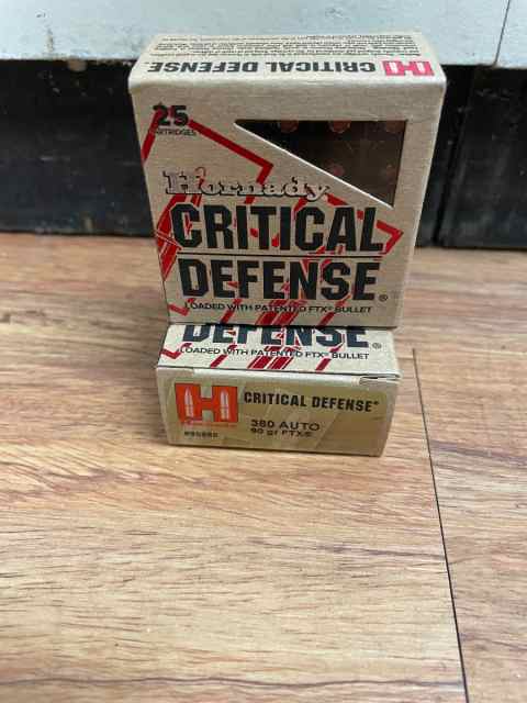 Hornady Critical Defense 90 GR FTX 380 Auto 50 Rnd