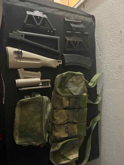 Ak parts lot, chest rig, circle 10, Midwest 