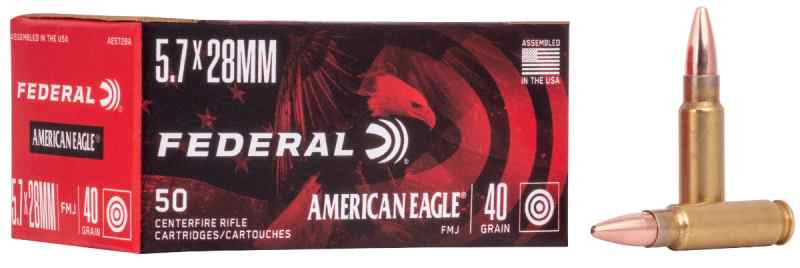 FEDERAL AMERICAN EAGLE 5.7X28MM 40GR FMJ 50RD BOX