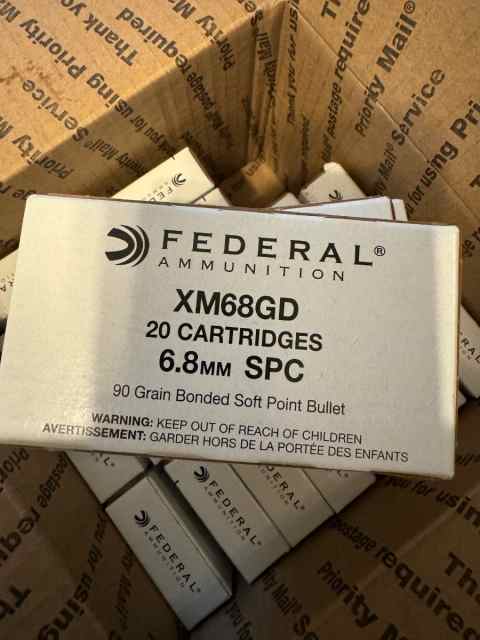 Federal 6.8mm SPC 90 g XM68GD Bonded soft point
