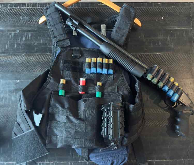 Vest with mag and shell holster 